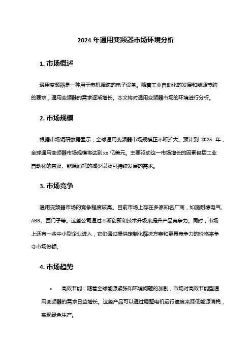 2024年通用变频器市场环境分析