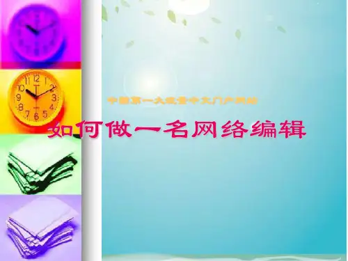 怎样做一名网络编辑(ppt 24页)