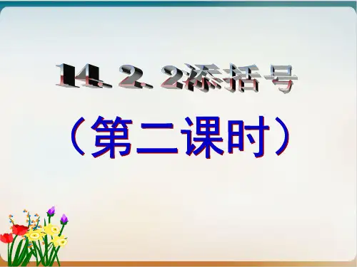 人教版数学八年级上册添括号法则课件示范