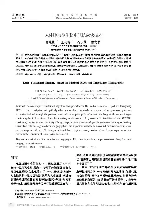 人体肺功能生物电阻抗成像技术