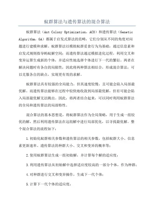 蚁群算法与遗传算法的混合算法