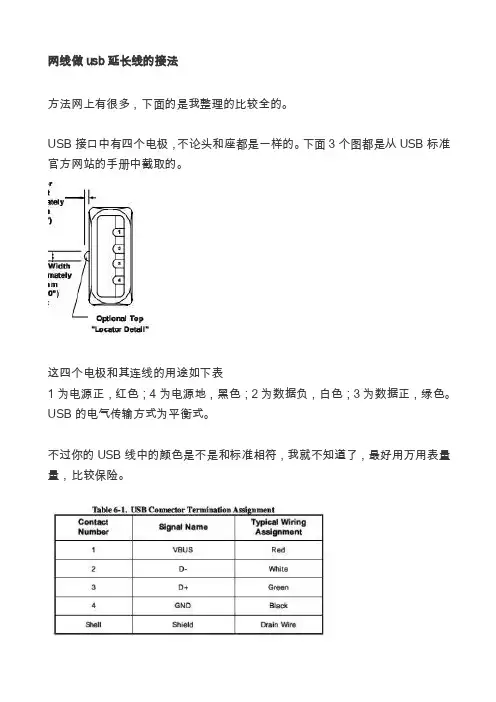 精品网线做usb延长线的接法（教程有图）