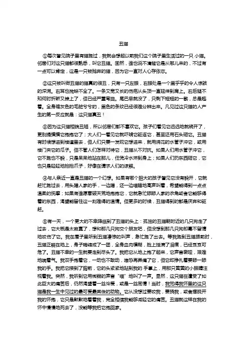 阅读理解小说散文