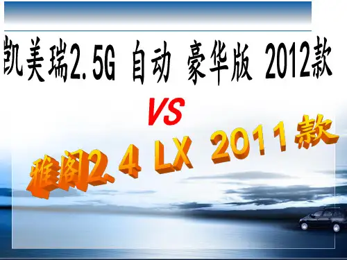 两辆汽车的对比 24页PPT文档