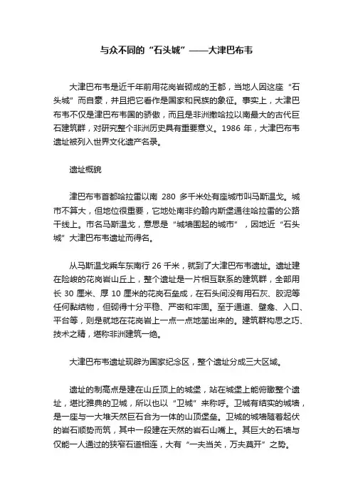 与众不同的“石头城”——大津巴布韦