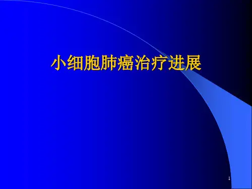 小细胞肺癌治疗进展ppt课件