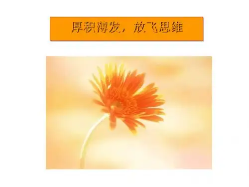 高中阶段作文指导：厚积薄发,放飞思维ppt优秀课件