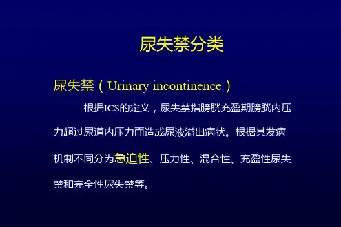 尿失禁分类与治疗PPT课件
