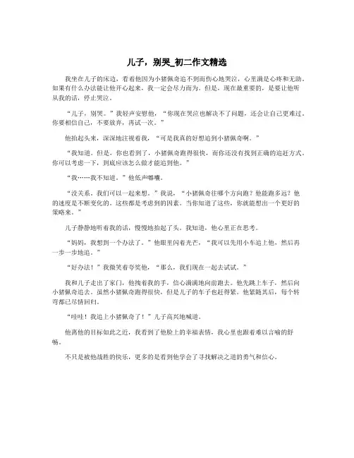 儿子,别哭_初二作文精选