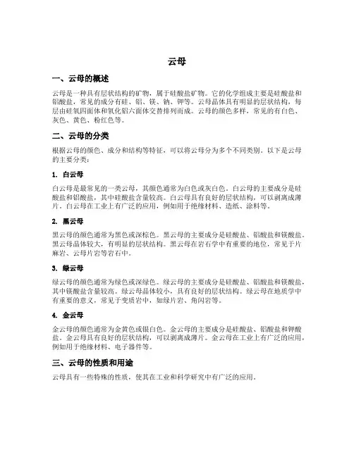 云母 分类