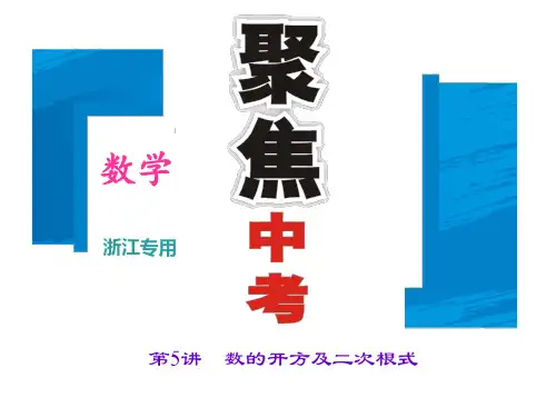 第5讲 数的开方及二次根式