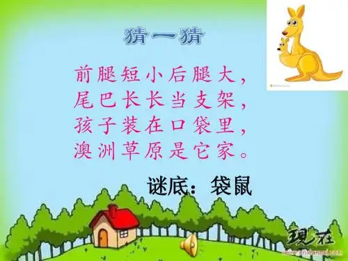 湘美版小学美术一年级下册《袋鼠妈妈的口袋》课件