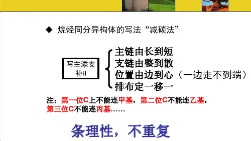 高二化学选修五2.2同分异构体的书写1(碳链异构、位置异构)