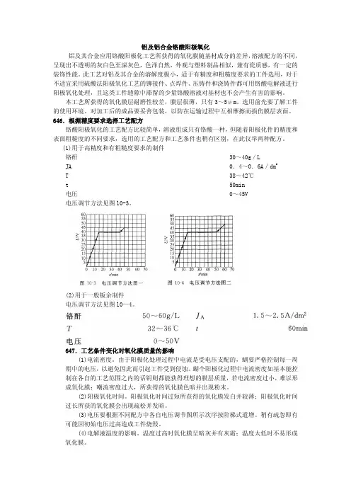 铝及铝合金铬酸阳极氧化