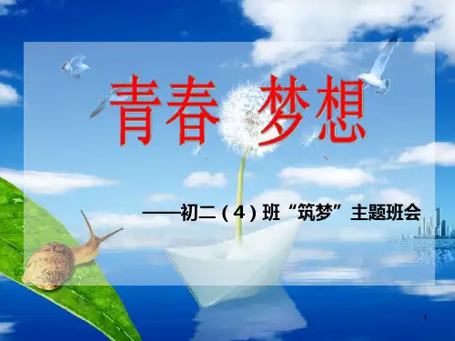 青春 梦想——筑梦主题班会PPT课件