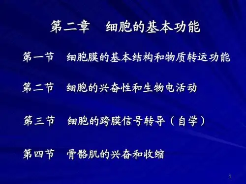 第二章 细胞的基本功能1
