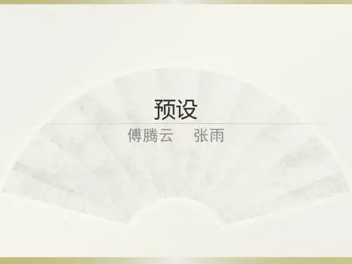 预设的简介