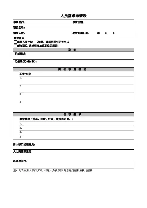 公司常用表单