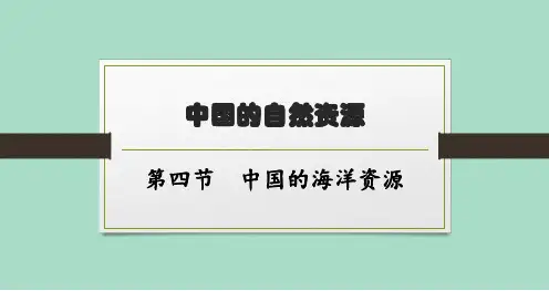 湘教版初中地理八年级上册精品教学课件 第3章 中国的自然资源 第4节 中国的海洋资源