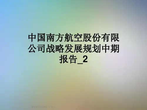 中国南方航空股份有限公司战略发展规划中期报告_2