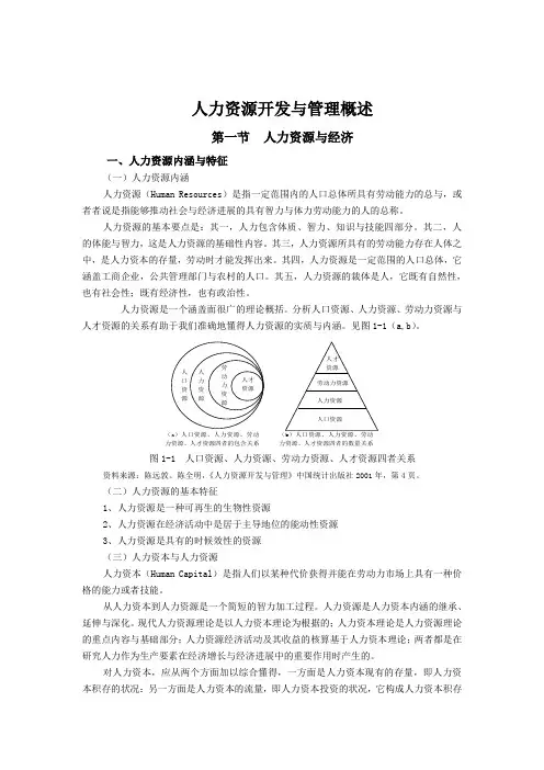 人力资源开发与管理概述