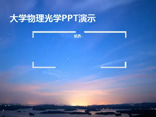 大学物理光学PPT演资料