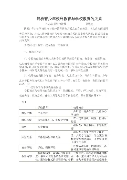校外教育和校内教育的关系