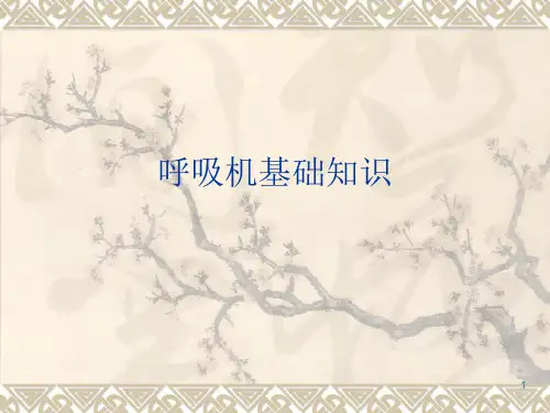 呼吸机基础知ppt课件