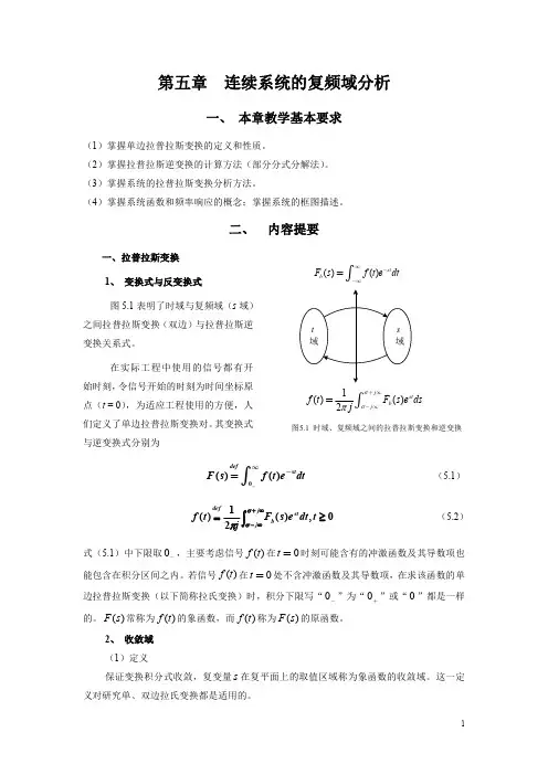《信号与系统》第五章知识要点+典型例题