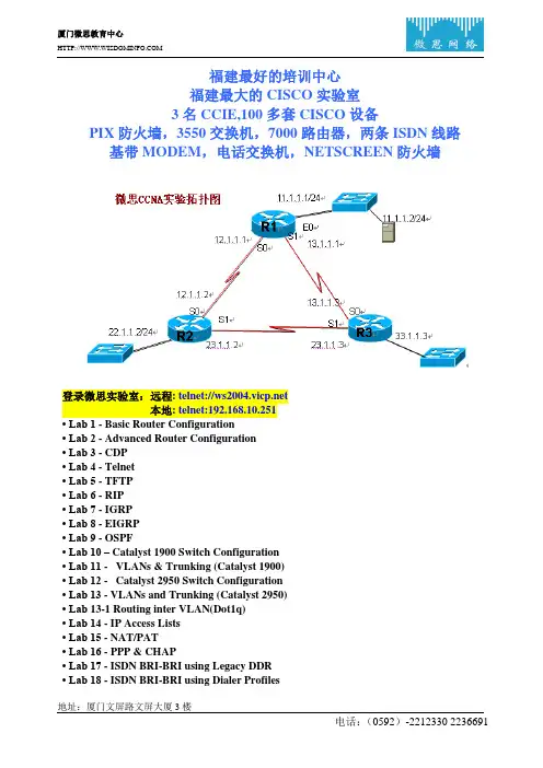 CCNA实验教程