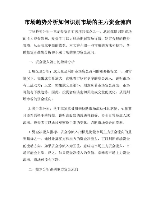 市场趋势分析如何识别市场的主力资金流向
