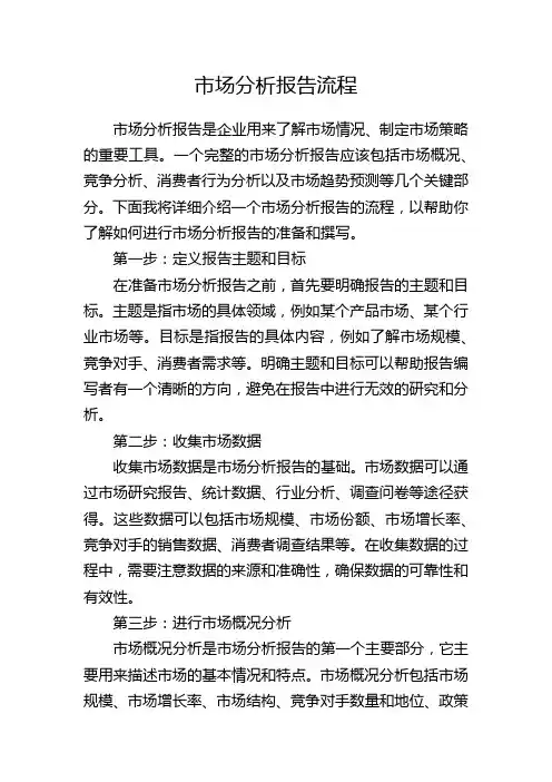 市场分析报告流程