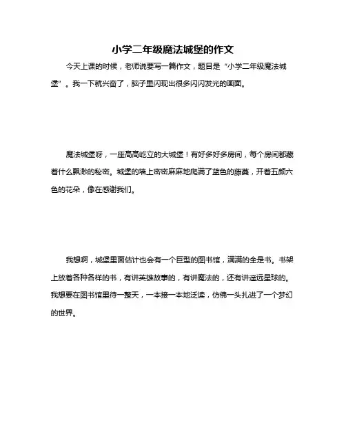 小学二年级魔法城堡的作文