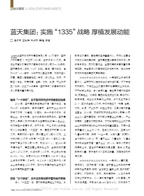 蓝天集团：实施“1335”战略 厚植发展动能