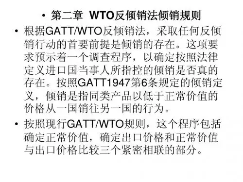 国际反倾销法 第二章