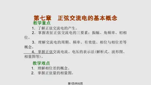 表征正弦交流电的物理量PPT课件