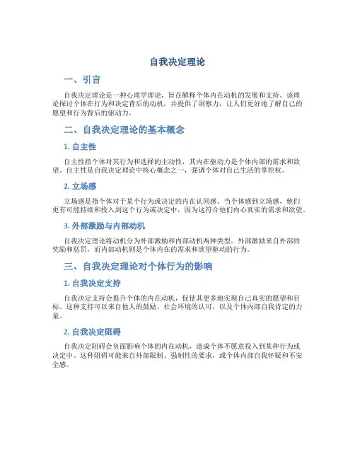 自我决定理论