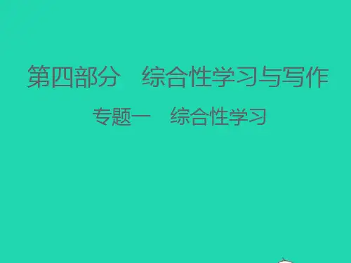 中考语文第四部分综合性学习与写作专题一综合性学习课件