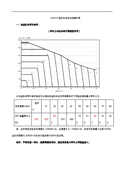 HXD1C型机车自学和故障处理