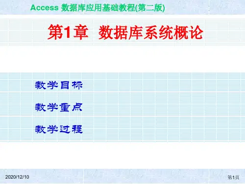 Access数据库应用基础教程ch0PPT教学课件