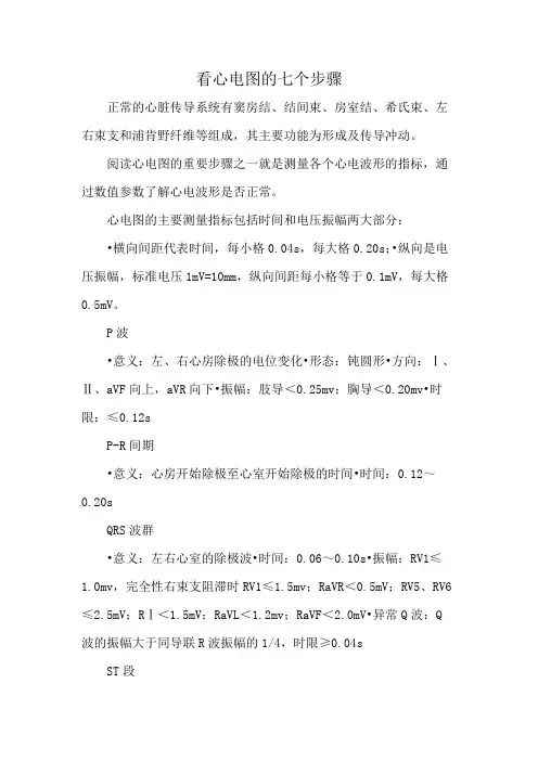 看心电图的七个步骤