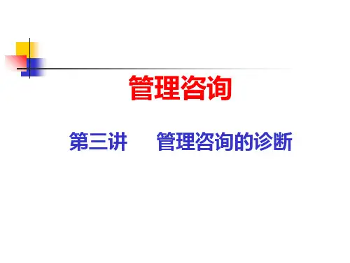 企业管理咨询管理咨询的诊断