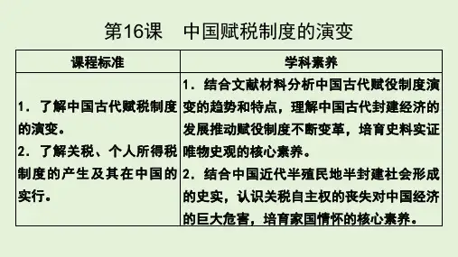 中国赋税制度的演变-ppt课件