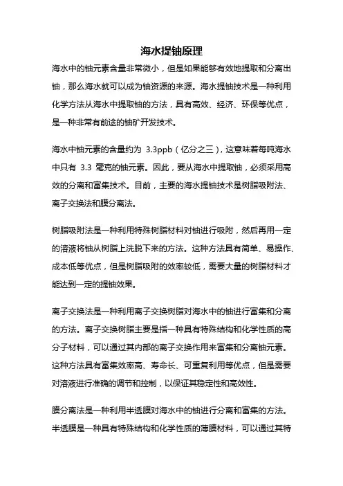 海水提铀原理