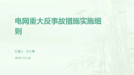电网重大反事故措施实施细则