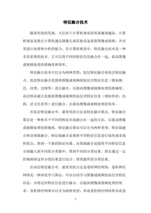 特征融合技术