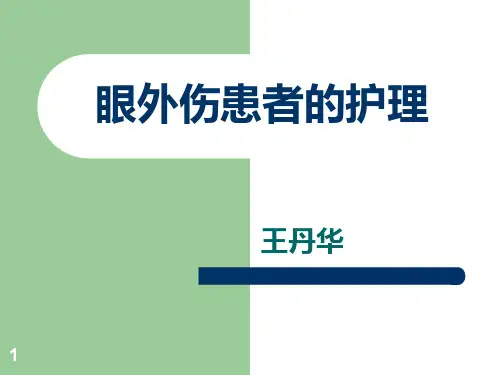 眼外伤患者的护理PPT课件