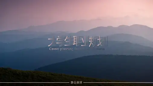 大学生职业生涯规划PPT模板