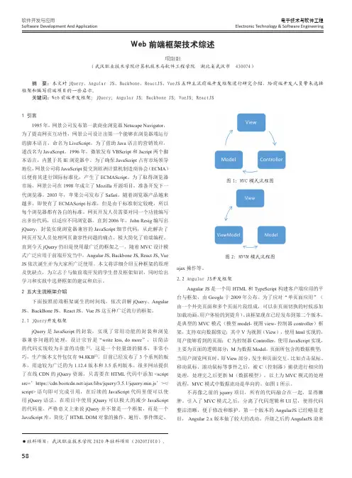 Web前端框架技术综述