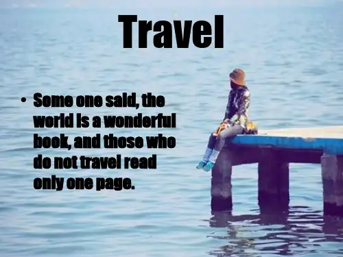 travel 旅行全英文PPT
